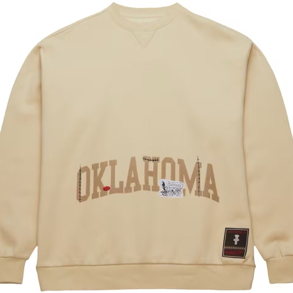 Travis Scott Cactus Jack x Mitchell & Ness Oklahoma Sooners Sweatshirt NWT